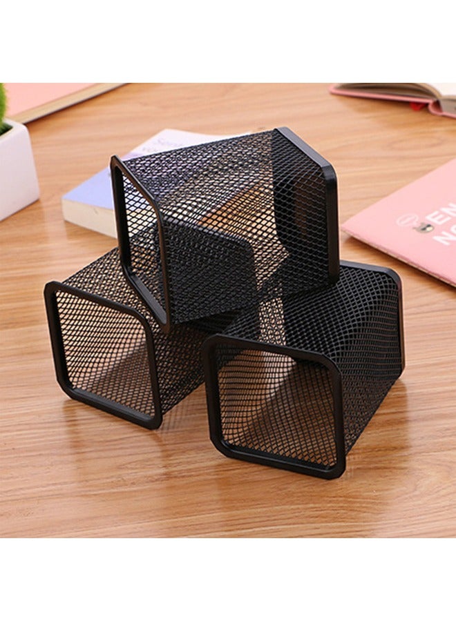 Simple Metal Grid Pen Container Small Fresh Student Stationery Office Supplies Desktop Storage Bucket - Image 3
