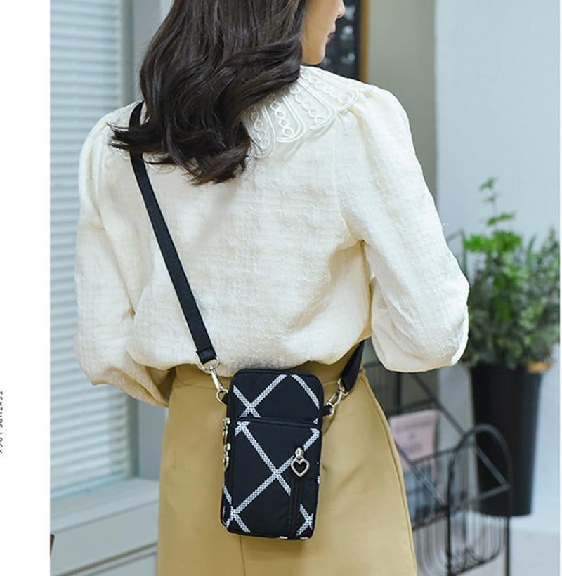 JANKS Small Crossbody Bag for Women - Mini Phone Purses with Crossbody Strap and Wallet - Nylon Arm Bag - Image 4