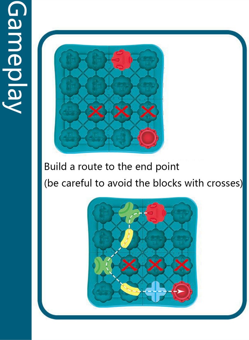 ألعاب تعليمية للأطفال تتبع التدريب على التفكير الخارق، لعبة لوحة سطح المكتب، متاهة بناء الطريق - Image 4