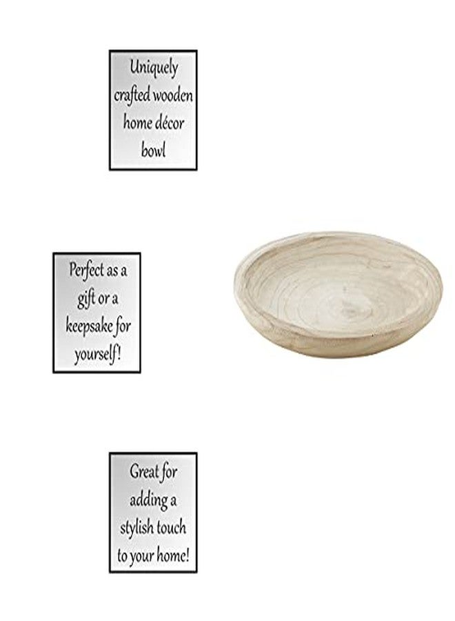 Santa Barbara Design Studio Hand Carved Paulownia Wood Serving Bowl, Medium, Natural - Image 5