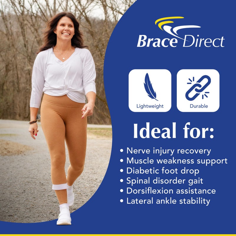 Brace Direct Semi-Rigid Leaf Spring AFO for Foot Drop - Lightweight Posterior Ankle-Foot Orthosis - Trimmable Fit (Womenâ€™s Left) - Image 3