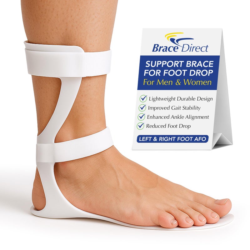 Brace Direct Semi-Rigid Leaf Spring AFO for Foot Drop - Lightweight Posterior Ankle-Foot Orthosis - Trimmable Fit (Womenâ€™s Left) - Image 1