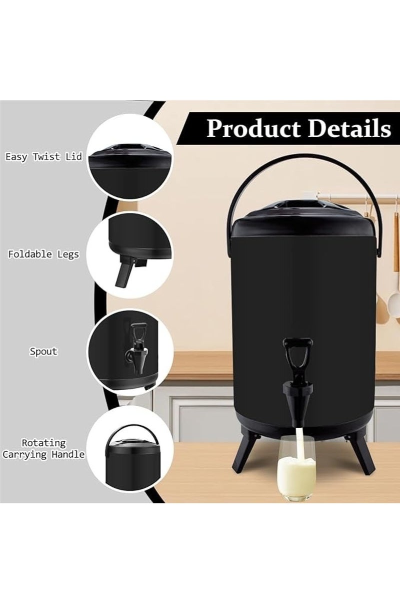 BIG MAX Insulated Beverage Dispenser, Stainless Steel Hot and Cold Drink Dispenser with Spigot – Thermal Coffee Urn, Juice Water Milk Container for Party, Buffet, Catering & Home Use (10L) - Image 3