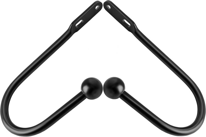 VRSS Wall Mount Curtain Tiebacks Drapery Holdbacks Curtain Holdback Hooks Simple Style (8pcs Black) - Image 4