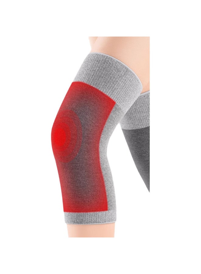 Teeis Knee Brace, Warm, For Cold Legs, Arthritis, Winter, Knee Protection, Anti-Cold, Leg Guard, Non-Slip, Long Carbon Fiber - Image 1