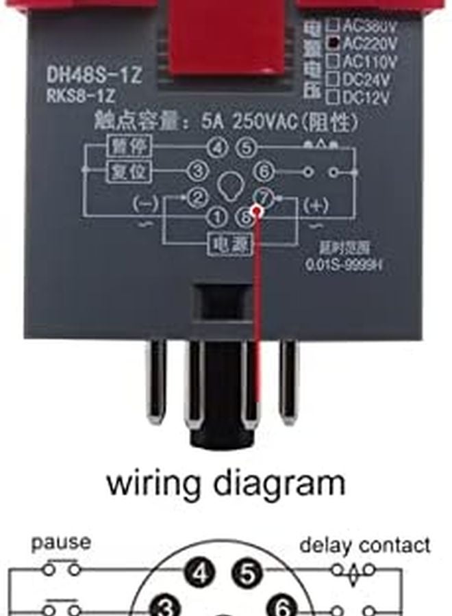 Multifunctional LCD Delay Timer Relay Adjustable 0 01S To 9999H 3 Working Methods DC12V - Image 4