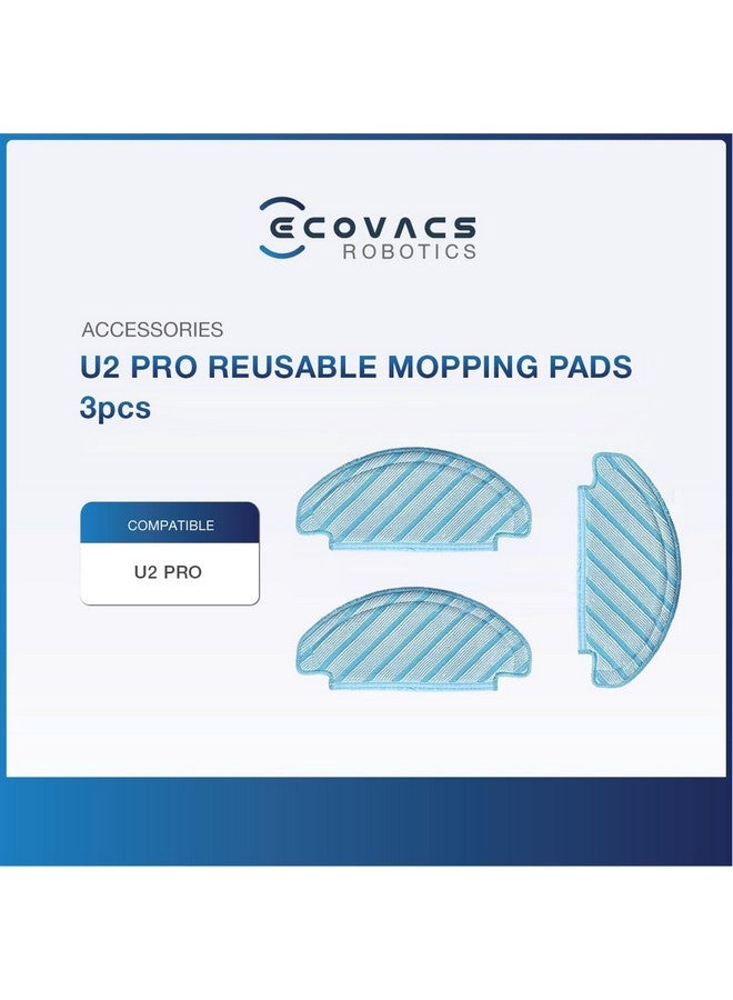 ECOVACS Original Accessory (Reusable Mopping Pads | U2 PRO) (Pack of 3). for Approx. 1 Year of Regular Usage. (Not Compatible to Any Other Model) - Image 2