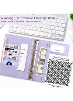 erorex 100 Envelopes Money Saving Challenge 100 Envelope Challenge Binder 100 Day Envelope Challenge Kit Money Saving Binder Easy And Funny Way To Save $5 050 Budget Planner A5 Savings Book  - Image 2