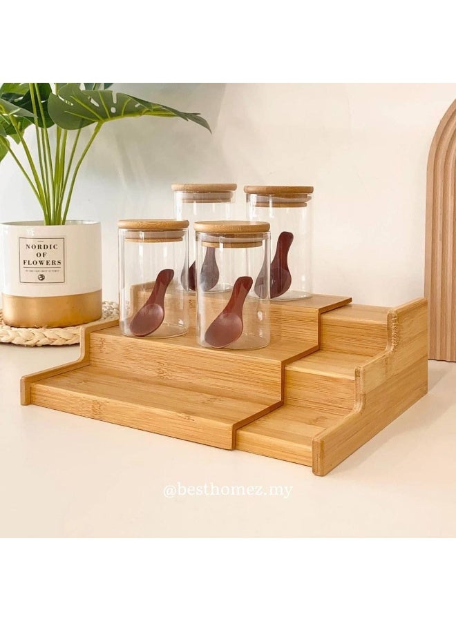 Expandable Bamboo Spice Rack Organizer - Image 2