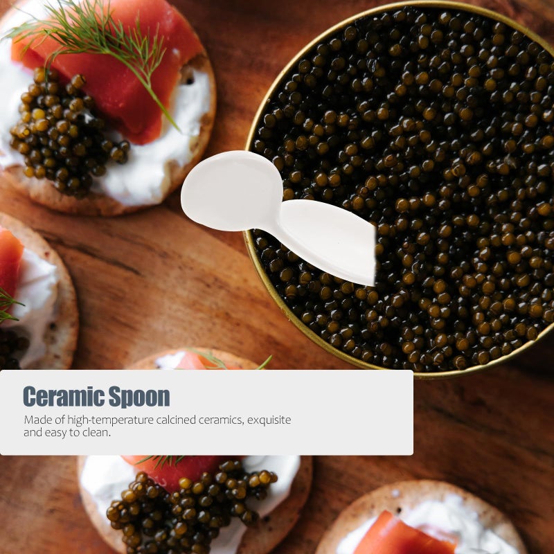 Ceramic Caviar Spoon White Creative Serving Spoon For Molecular Cuisine Home Dining - Image 5