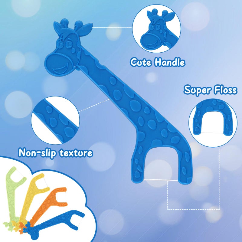 EcoFrenzy Kids Floss Picks 200 Count (4 Packs of 50 Flossers) - Biodegradable Cornstarch - Strawberry Flavored - Image 2