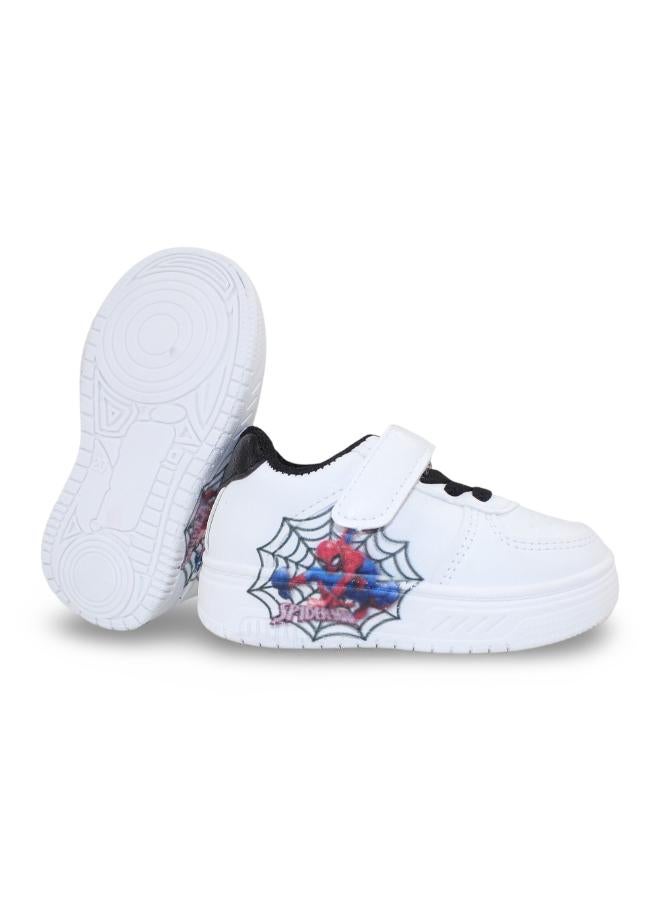 Baby Boys Leather Sneakers – Black with Spider-Man Design - Image 3