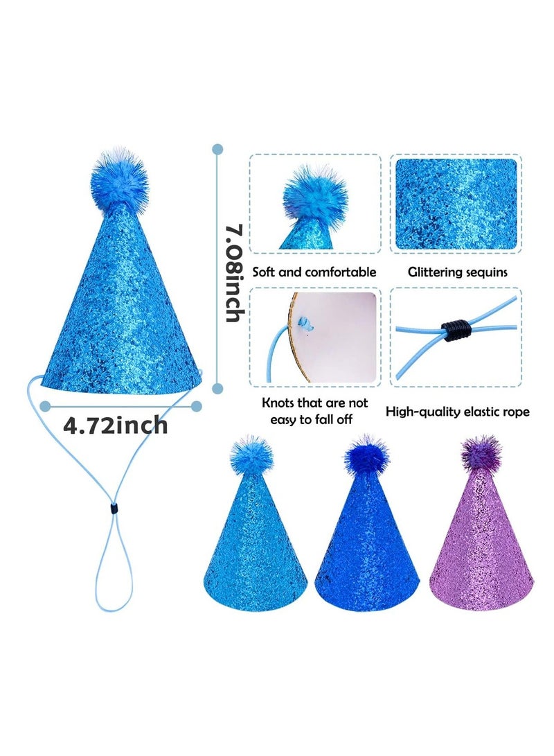 واي آند دي Kids Cone Party Hats, Mini paper cone birthday party hats for Children, Reusable Birthday Hats Decorations - Image 3