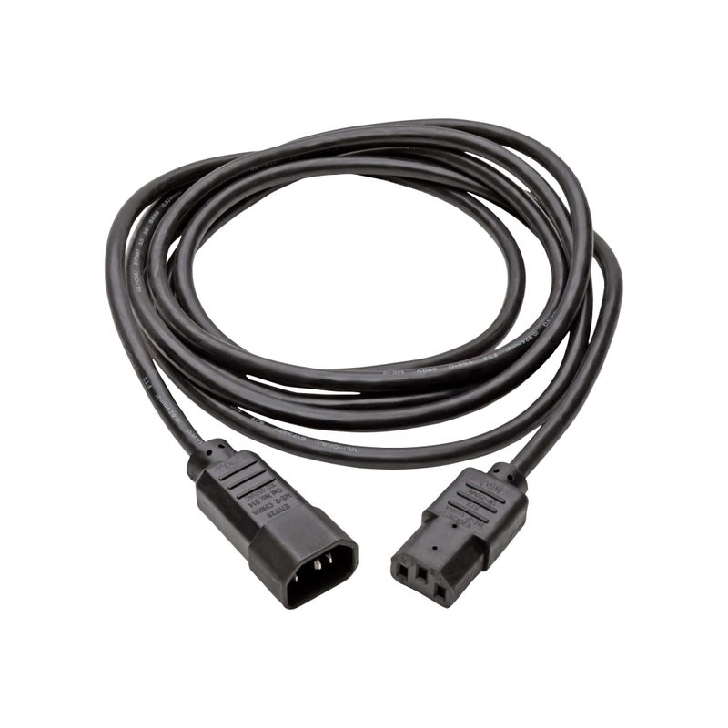Tripp Lite كابل تمديد طاقة الكمبيوتر القياسي من تريpp لايت 10A، 18AWG (IEC-320-C14 إلى IEC-320-C13) بطول 10 أقدام (P004-010) أسود - Image 2