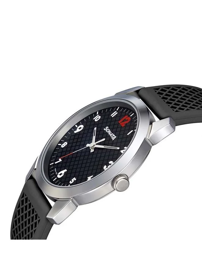 سوناتا Sonata Analog Wrist Watch 77107SP02 - 42 mm - Black