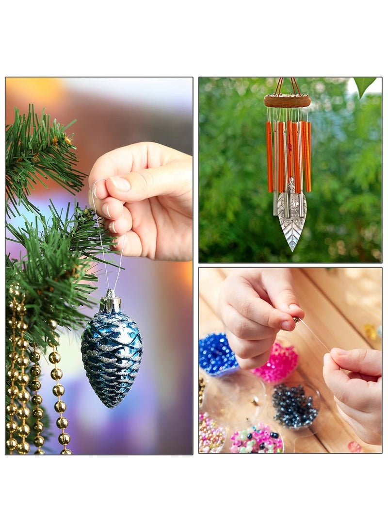 NYLON LINE Nylon String Fishing Line Cord Clear Fluorocarbon Strong Monofilament Wire Flexible Wear-resistant Super Pulling Force Cut for Hanging Decorations Beading Crafts Kite 500M Nylon String  - Image 3