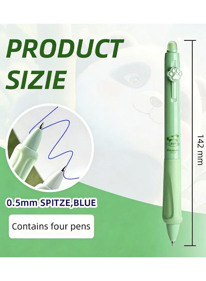 4 PCS Cute Retractable Erasable Gel Pens Fine Point 0.5mm Blue Inks Make Mistakes Disappear For Writing Planner And Crossword Puzzles - Image 2
