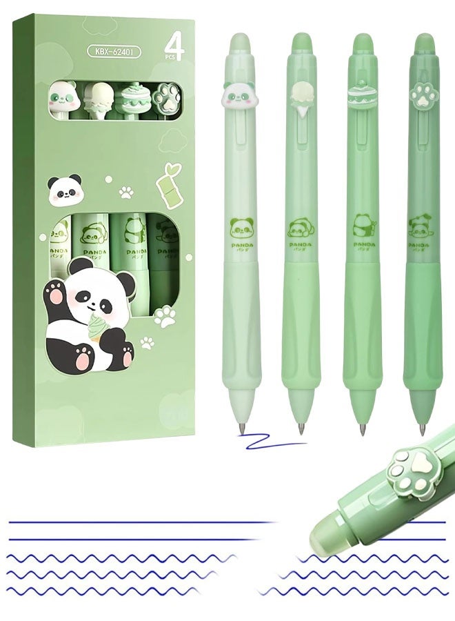 4 PCS Cute Retractable Erasable Gel Pens Fine Point 0.5mm Blue Inks Make Mistakes Disappear For Writing Planner And Crossword Puzzles - Image 1