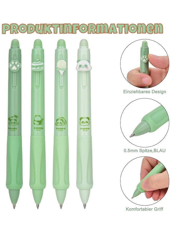 4 PCS Cute Retractable Erasable Gel Pens Fine Point 0.5mm Blue Inks Make Mistakes Disappear For Writing Planner And Crossword Puzzles - Image 3