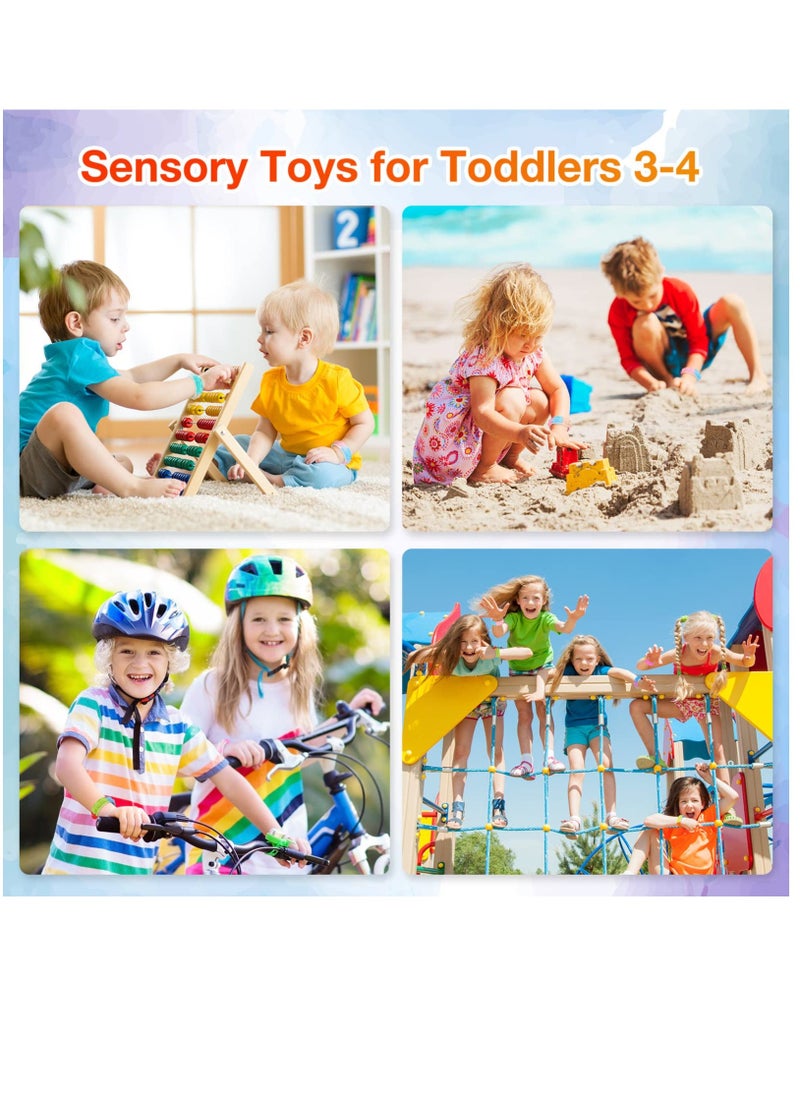 Kids Party Favors Pop Fidget Toys Bulk Its 24 Packs Fidget Bracelet It Birthday Party Favors for Kids Goodie Bags Stuffers Classroom Prizes Bubble Poppers Toddlers Toy for Students Girls Boys Cheap - Image 4