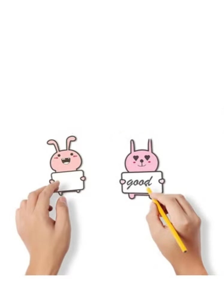 Captaintech Name Tags Stickers for Kids, 30 Pcs Cute Bunny Shape Name Tags Labels, Cute Cartoon Incentive Stickers for Kids Teacher School Home Classroom Supplies  - Image 4