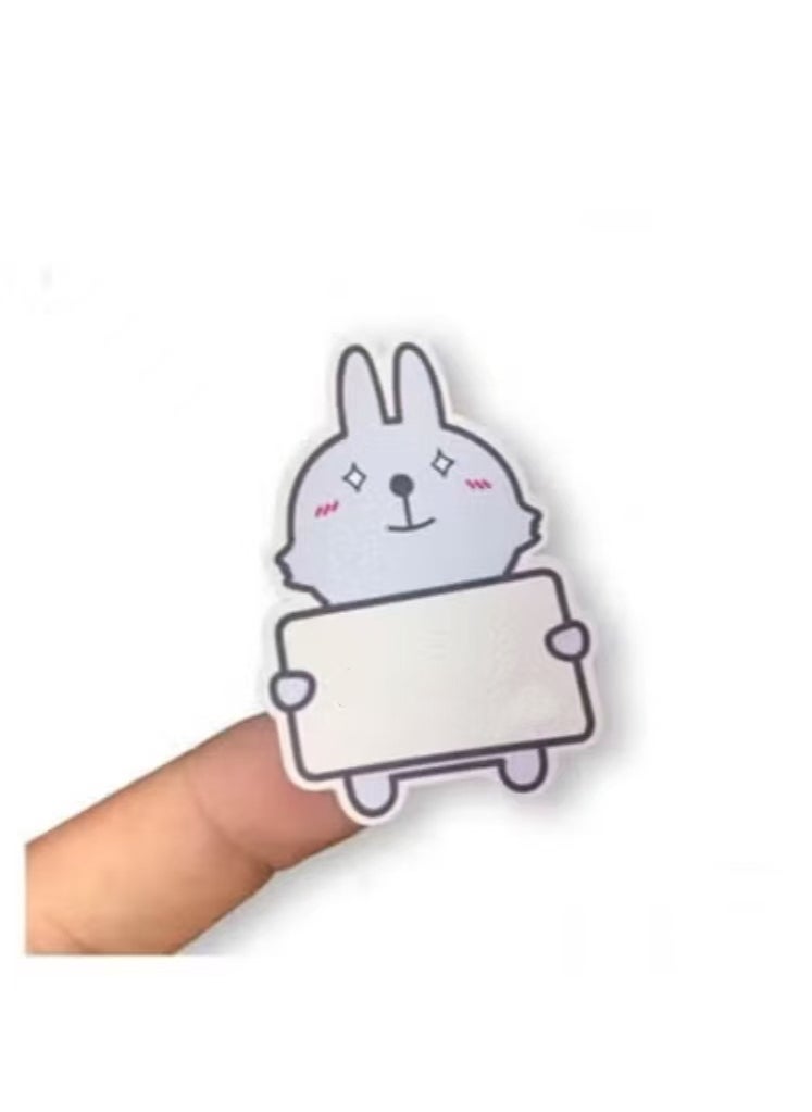 Captaintech Name Tags Stickers for Kids, 30 Pcs Cute Bunny Shape Name Tags Labels, Cute Cartoon Incentive Stickers for Kids Teacher School Home Classroom Supplies  - Image 3