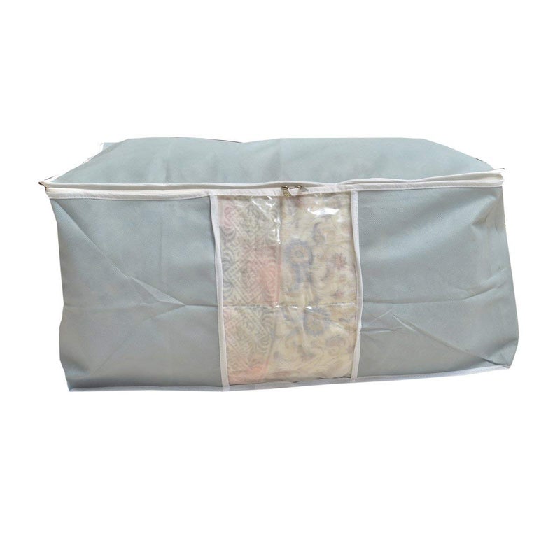 Kuber Industries 2 Piece Non Woven Under Bed Storage Organiser Set Grey VARUn02 - Image 3