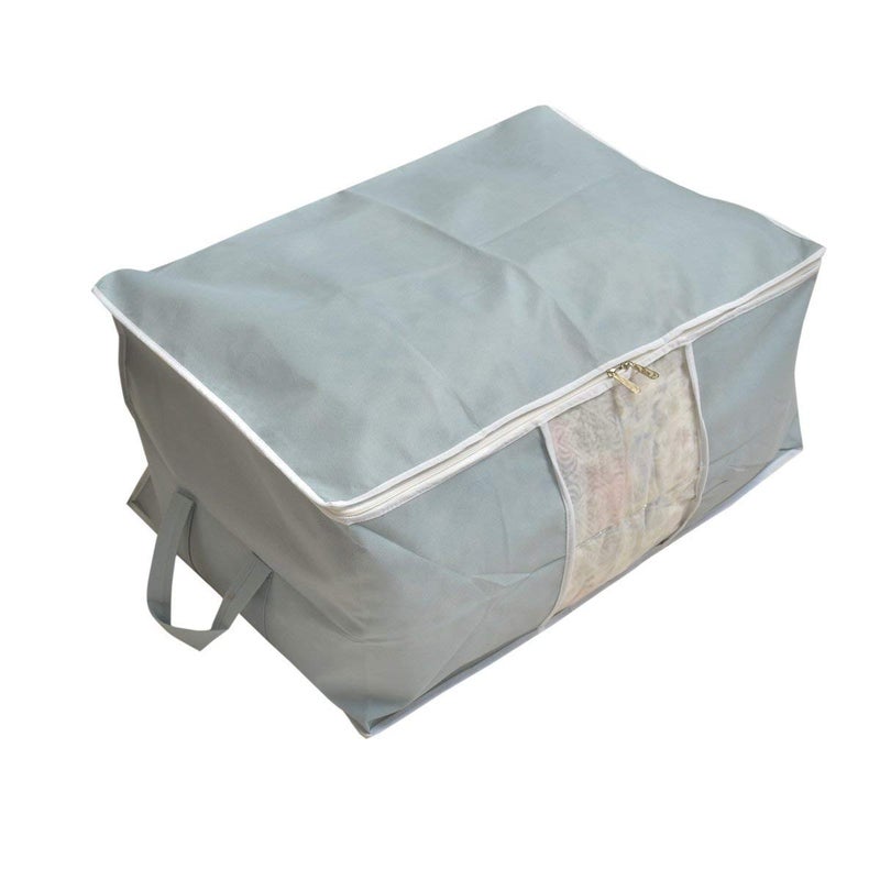 Kuber Industries 2 Piece Non Woven Under Bed Storage Organiser Set Grey VARUn02 - Image 4