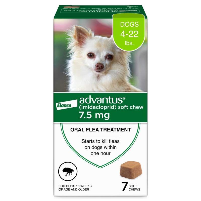 Advantus Dog Fast Acting Oral Flea Treatment Soft Chews Dogs 4 - 22 lbs. | 7 ct. - Image 1