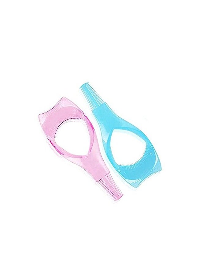 Goolsky 2PCS 3 in 1 Mascara Tool Plastic Makeup Eyelash Shield Applicator Guide with Eyelash Assist Comb Brush Guard Eyelashes Brush for Women Girls (Color Random)  - Image 5