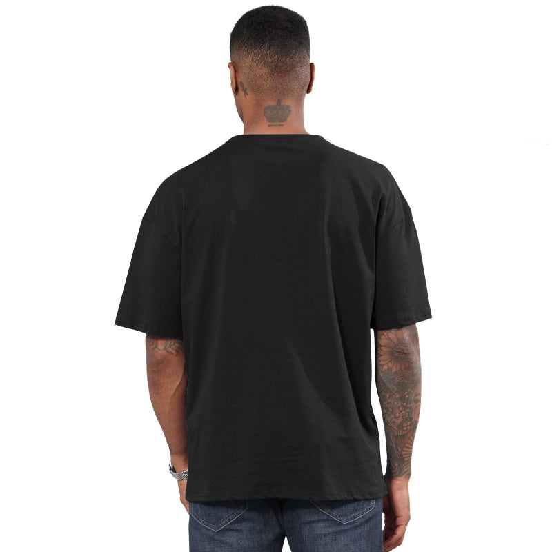 Opomelo Men's Fashion Oversized Tshirts Workout Short Sleeve T-Shirt Dry Fit Lightweight Crewneck Tee Tops Black - Image 4