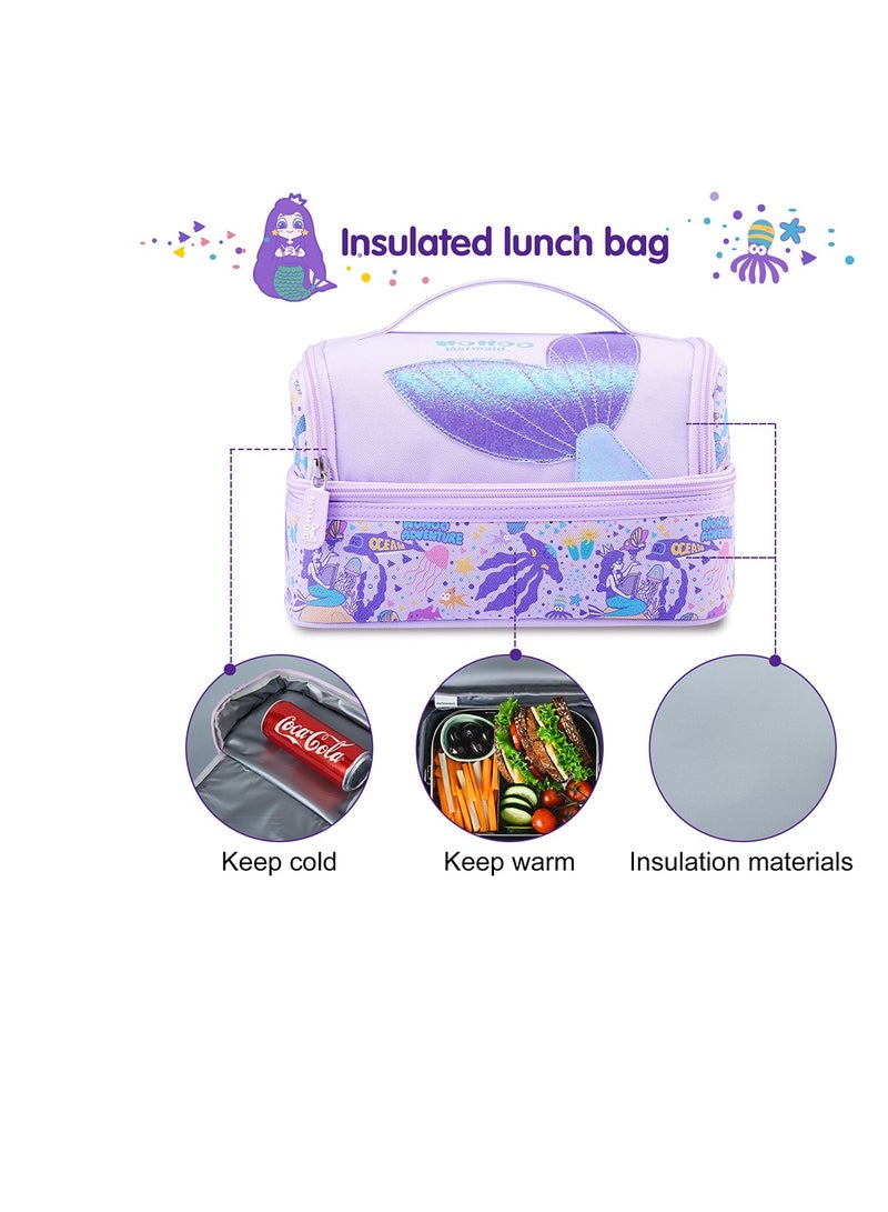 Nohoo Kids Insulated Lunch Bag Mermaid - Purple - Image 4