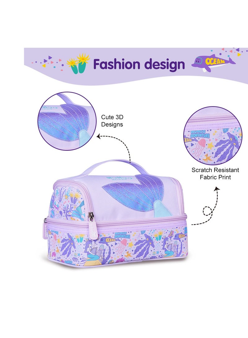 Nohoo Kids Insulated Lunch Bag Mermaid - Purple - Image 5