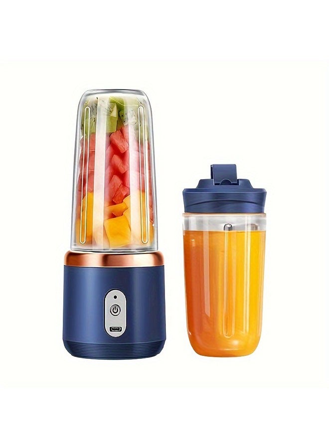 HOMESTAR Portable Blender, Blender Juicer Juice Cup Fruit Blender Portable Fruit Cup, USB Rechargeable Personal Size Juice Cup, Personal Blender for Smoothies and Smoothies, 400ml Travel Juice Cup - Image 1