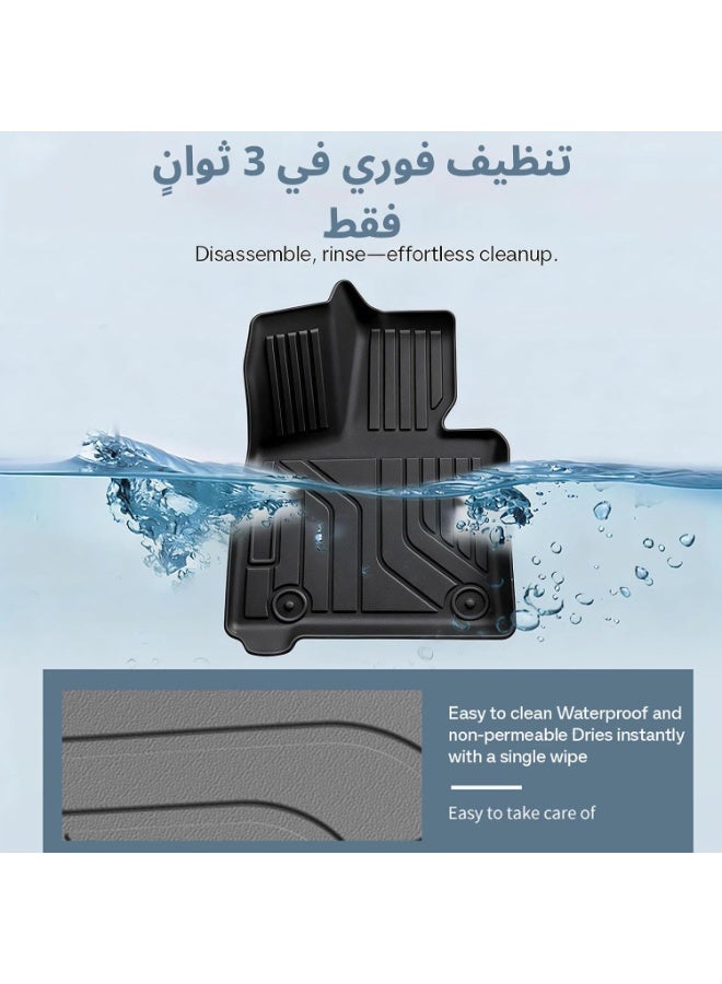 Floor Mats for BYD Leopard 8 (7 Seater) 2023-2026, 4-Piece Set, All Weather Waterproof TPE Trunk Mat (7 Seater DENZA B8) - Image 3