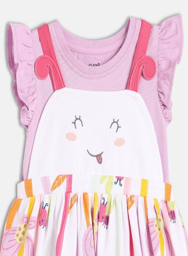 miniklub Cotton Half Sleeves Cartoon Printed Pinny Set -Multi Color - Image 5