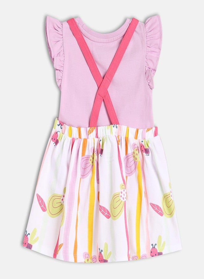 miniklub Cotton Half Sleeves Cartoon Printed Pinny Set -Multi Color - Image 2