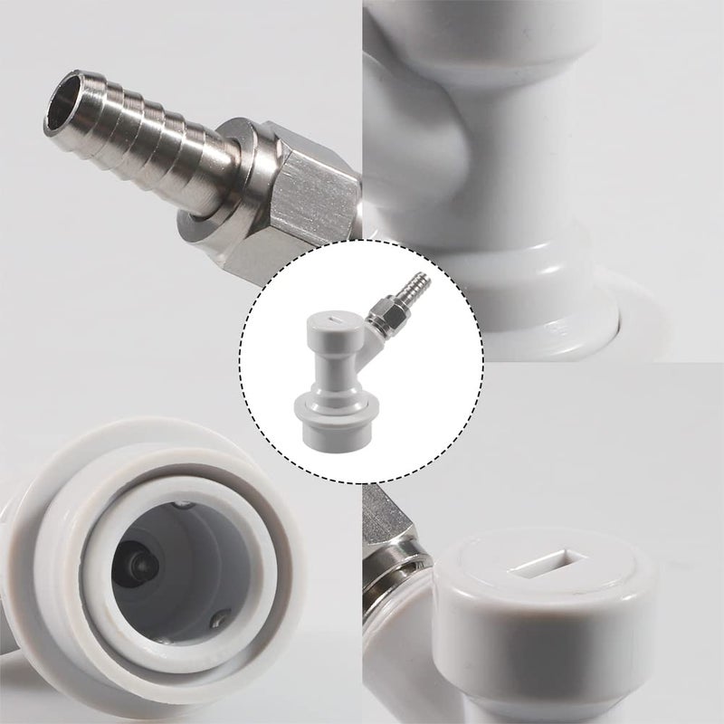 Beverage Factory PERA Ball Lock Keg Disconnect Include Ball Lock Gas Disconnect 1/4 MFL with 5/16" Swivel Nuts (PACK OF 2), Gray - Image 3
