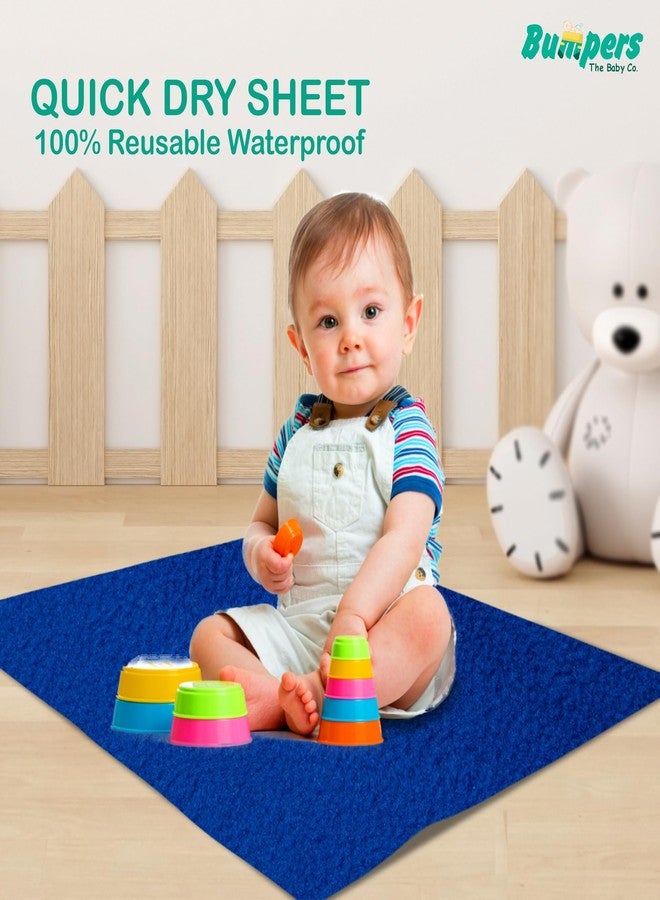 Bumpers The Baby Co. واقيات سرير الأطفال، سريعة الجفاف وماصة، مضادة للتكتل، مصنوعة من البوليستر والقطن، مقاومة للماء (أزرق ملكي، وردي فاتح، أزرق فاتح، صغير (70 × 50 سم)، عبوة من 3 قطع) - Image 2
