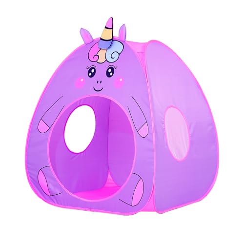 Lucky castle Kids Play Tent Lucky Castle Pop Up Tent for Kid Cute Tent for Boys and Girls Indoor Outdoor Play Tent with Storage Bag Perfect Kids GiftPurple Unicorn - Image 1
