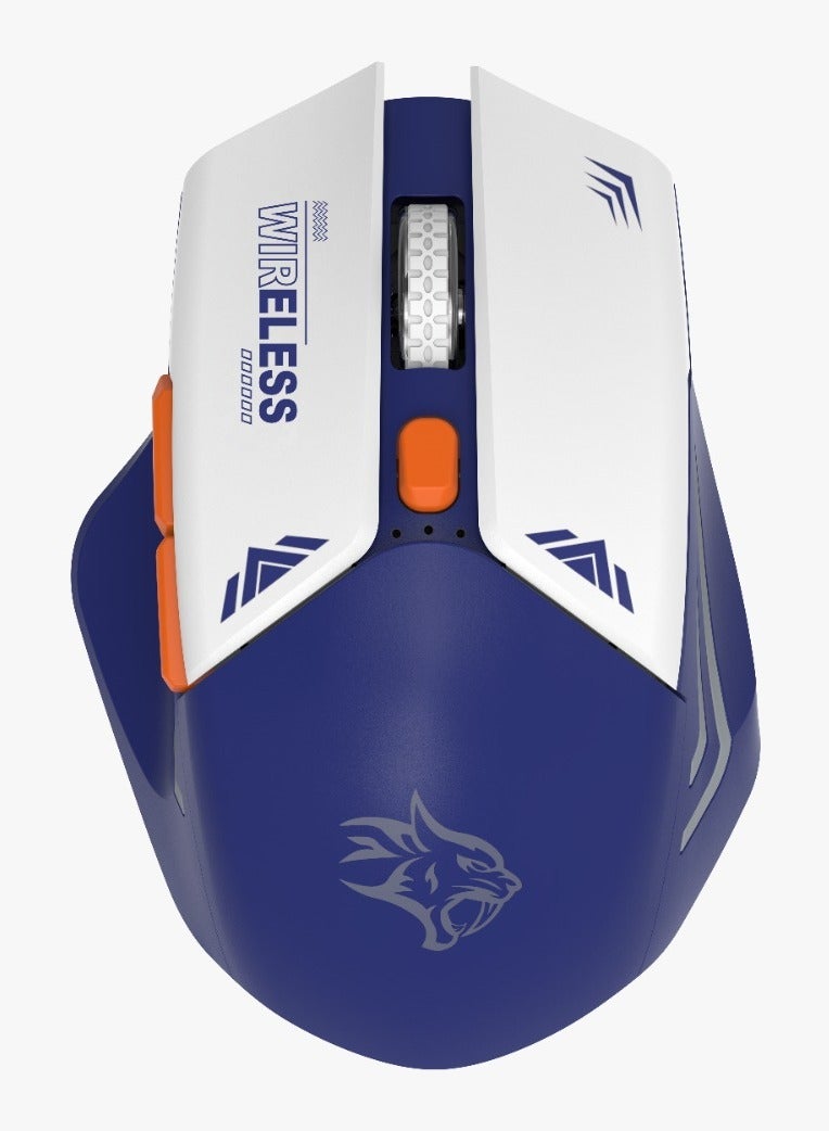 porodo Wireless Mouse 2.4G Nano USB with 10m Rage and 1600 DPI / Power Saving Technology / Gaming Design - Blue  - Image 1
