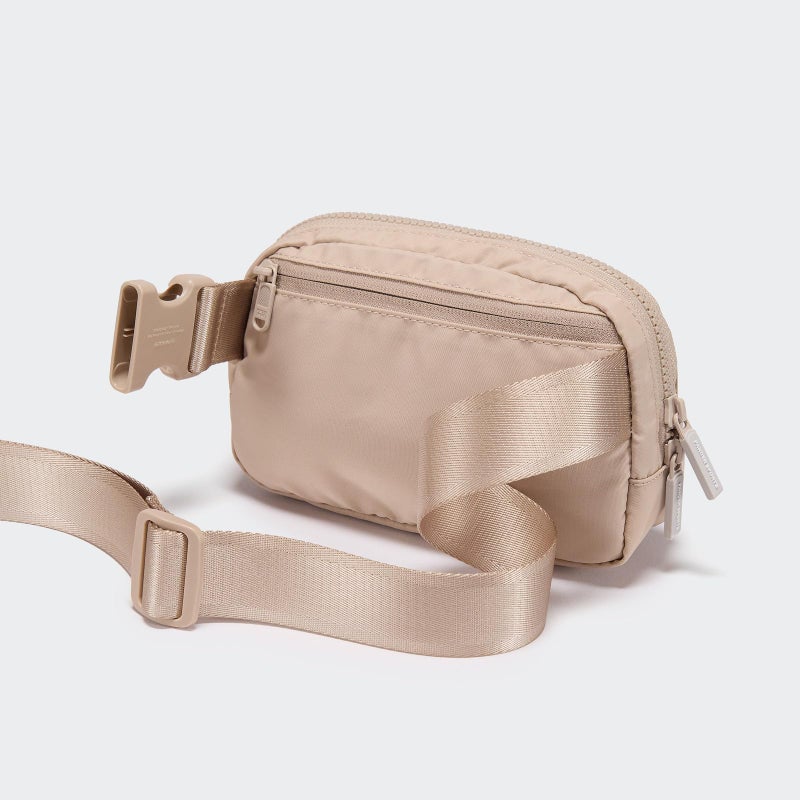 Pander Two Way Zipper Fanny Pack Nylon Everywhere Belt Bag for Women, Water Repellent Waist Packs, Crossbody Bags with Adjustable Strap (Raw Linen). - Image 3