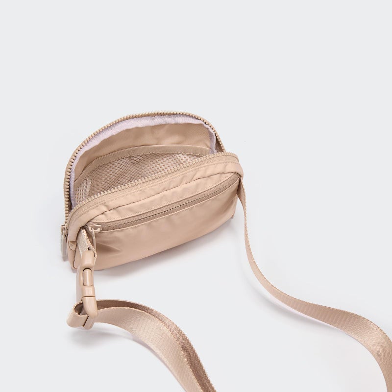 Pander Two Way Zipper Fanny Pack Nylon Everywhere Belt Bag for Women, Water Repellent Waist Packs, Crossbody Bags with Adjustable Strap (Raw Linen). - Image 5