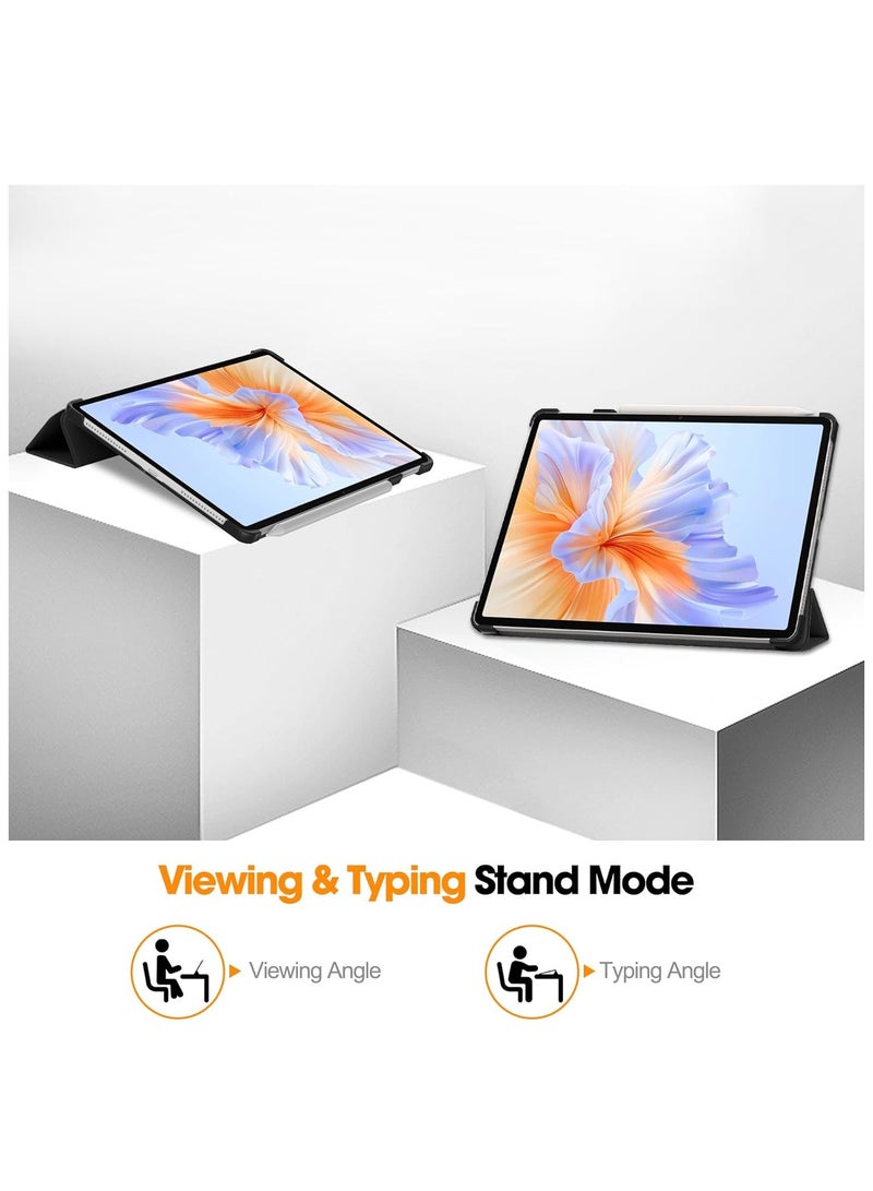 حافظة تابلت لجهاز Honor Pad V9 مقاس 11.5 بوصة خفيفة الوزن مع قاعدة ثلاثية قابلة للطي وميزة الاستيقاظ/النوم التلقائي غلاف مقاوم للصدمات والسقوط - Image 3