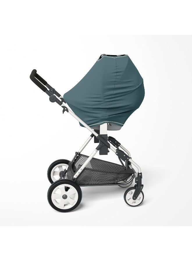 Natemia Baby 4 in 1 Car Seat Cover - Stretchy & Soft Car Seat Canopy, Nursing Cover, Shopping Cart Cover, High Chair Cover - Image 2