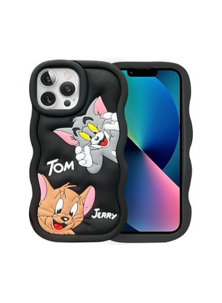 Silicone Case With Microfiber Lining 3D Sweet Shapes For Apple iPhone 15 Pro Max (Tom & Jerry) (Black) - pzsku/ZA15D24AC791F277C8251Z/45/_/1724794078/d0ba144d-4075-4f5f-83e1-67adf53ebdba