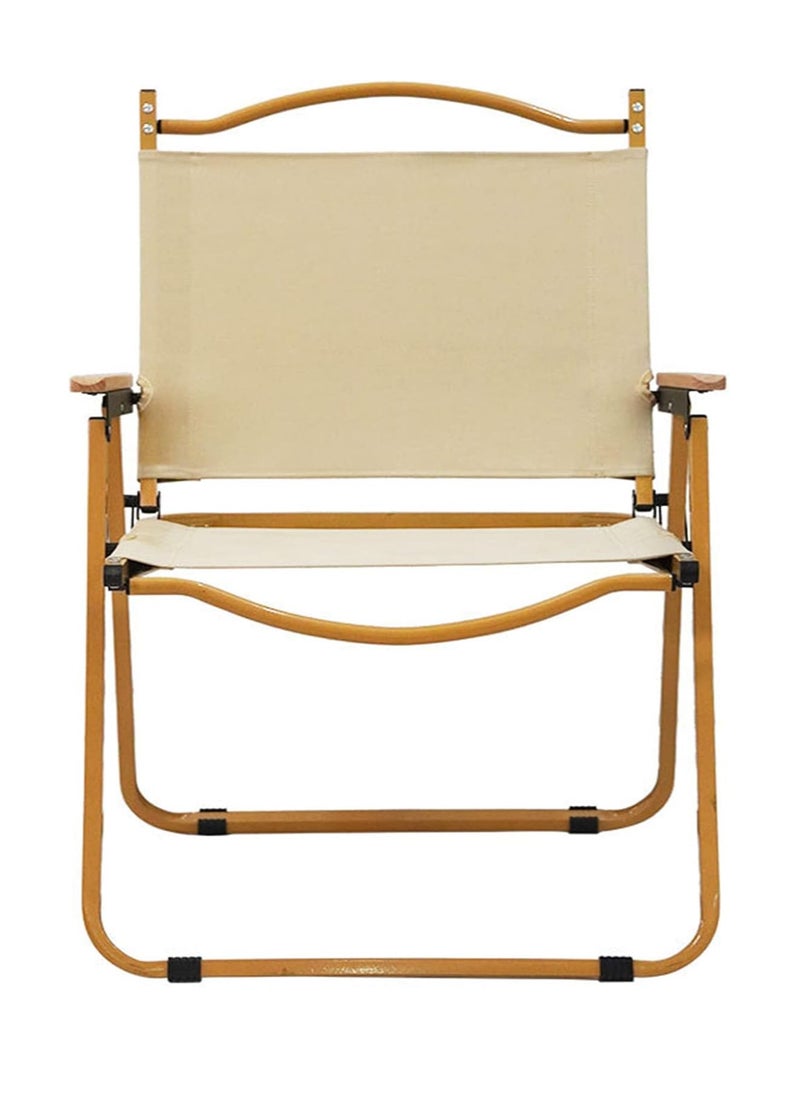 GO2CAMPS Premium Heavy-Duty Foldable Camping Chair With Wooden Armrests - Comfortable, Durable, And Portable Outdoor Seat For Camping, Hiking, Traveling, Picnic Chair, Events, Fishing And Beach Chair  - Image 5