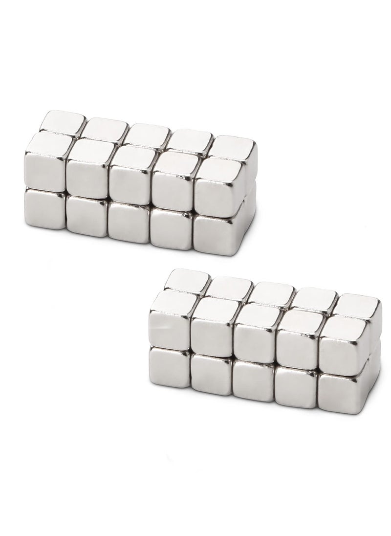 Excefore - EXCEFORE Square Cube Magnets, 40Pcs Fridge Magnets, 5 x 5 x 5mm Strong Magnet, Square Magnets Mini Small Magnets for Office, Office, Map, Photo (Square) - Image 1