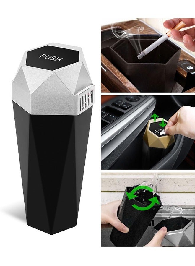 Generic Car Trash Can with Lid,Mini Essential Car Accessories for Interior, Leakproof Garbage Can with 2 rolls of Trash Bags and 3 aromatherapy tablets, Multipurpose Organizers and Storage for Car, Home, Office  - Image 1