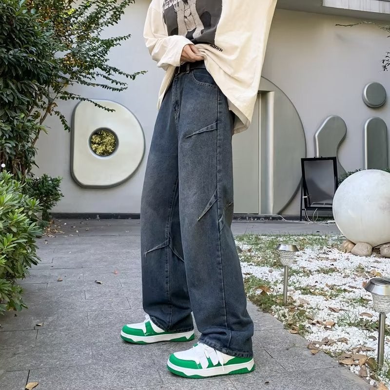 Unisex Classic Denim Jeans Loose Fit Daily Outdoor Wear - Image 4